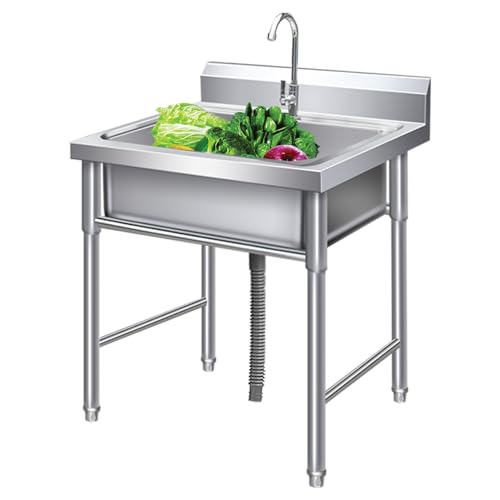 Évier utilitaire à cuve unique avec lavabo mobile pour garage et buanderie