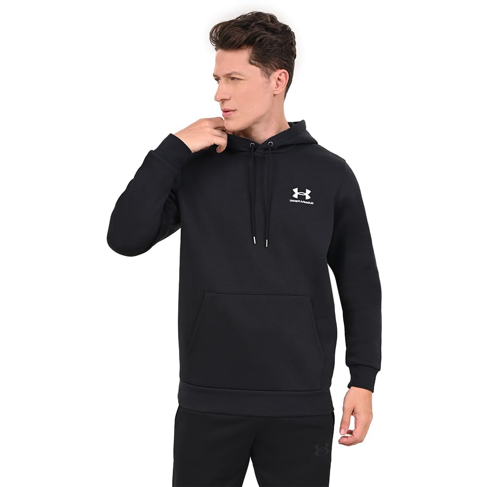 Under Armour Ua Essential 1373880-001 MD Men's Fleece Hoodie Black