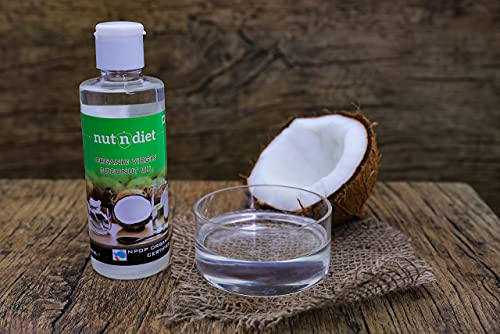 Image of nutndiet Organic Virgin Coconut Oil Cold Pressed | Pure | Natural | Vegan | PET Bottle (200ml)