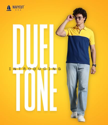 Image of Men's Polo T-Shirt | Regular Fit Short Sleeve Shirt with Collar | Solid Color Casual & Sport Polyester Top for Men | Machine Washable