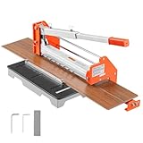 VEVOR Vinylschneider 304,8 mm, Laminatschneider 16mm Schnittstärke, mit Hebel aus Aluminiumlegierung, Teleskopierbarer Stützplatte, zum Schneiden von Parkett, LVT, VCT, SPC, LVP, WPC