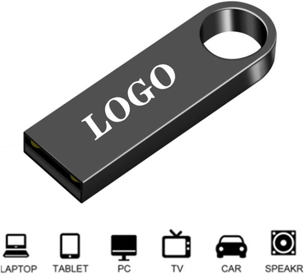 10 Pack 4GB Custom USB Flash Drives Personalized Your Logo, Customize Name Logo Metal USB Pendrive Memory Stick,Customize Logo USB 2.0 for Company Ads Wedding Photography Vedio Gift (Gold 4GB)