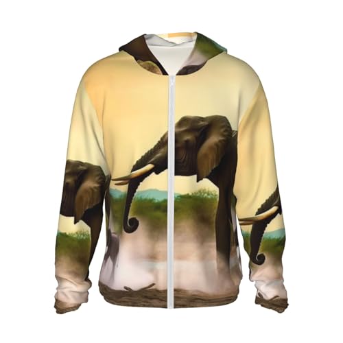 Veste de randonnée et rashguard homme Africa Elephant pour le plein air et le surf