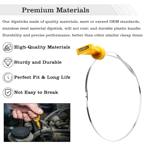 Image of 5L3Z-7A020-B Transmission Fluid Level Indicator Dipstick, Compatible with Ford F150 2005-2008 Lincoln Mark LT 2006-2008 5.4L 3V V8 4R70W