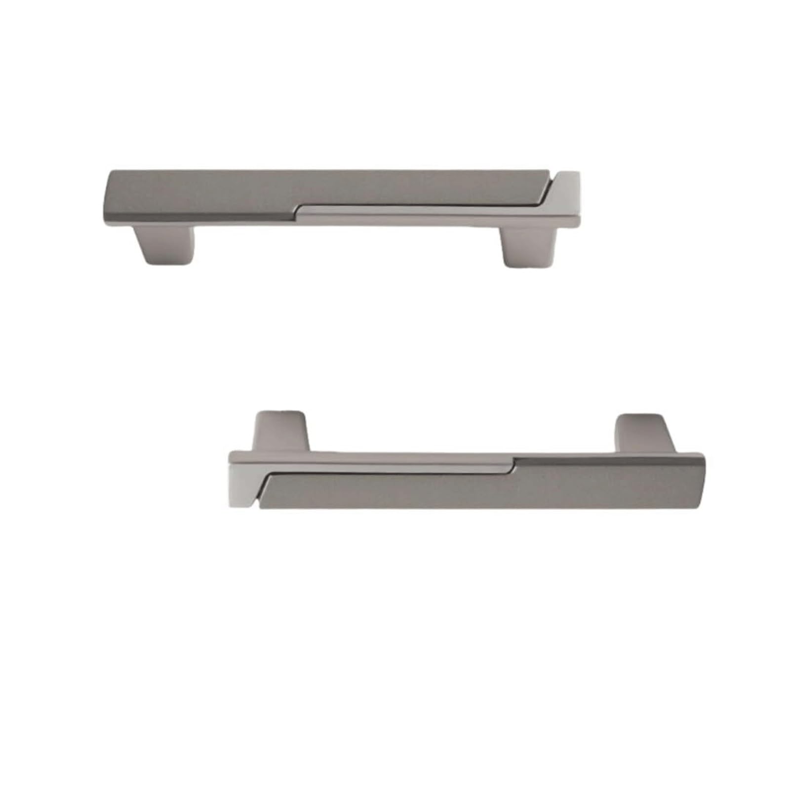 LCANALLYMS Kitchen Cabinet Handles, 2 Pack Cabinet Handles Modern Zinc Alloy Dresser Knobs Drawer Pulls for Cupboard Closet Bathroom Kitchen Hardware(Grey,96 mm)