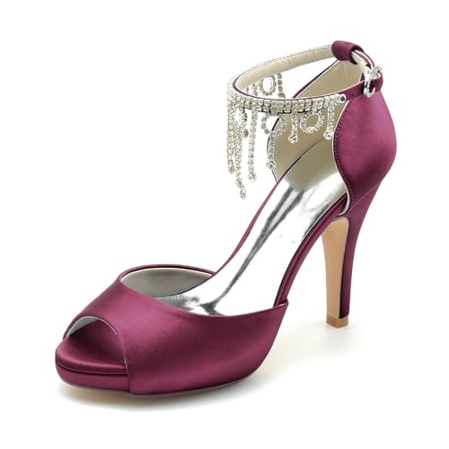 Sandales talons hauts en satin ivoire avec maintien bride cheville
