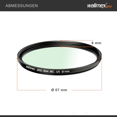 Walimex Pro Slim Mc 17845 Filtr Fotograficzny Uv, Czarny, 67 mm