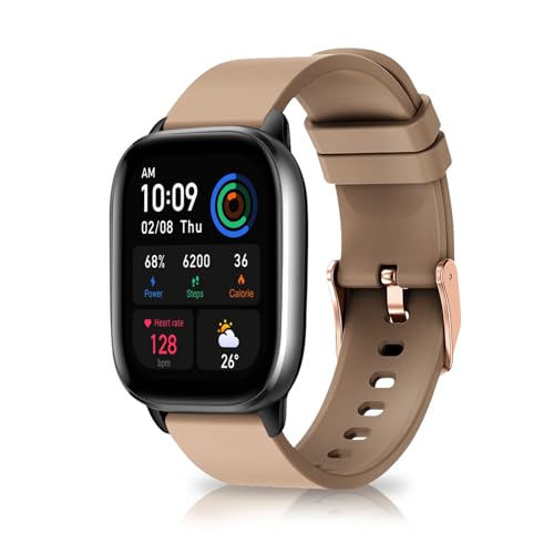 SumRioo 20mm Correa para Amazfit Active/GTR Mini/GTS 4/GTS 4 Mini/Bip 3/Bip 3 Pro, Pulsera de Repuesto de Silicona para Amazfit GTS 3/GTS 2e/GTS 2 Mini/GTS 2/GTR 42mm   Marrón