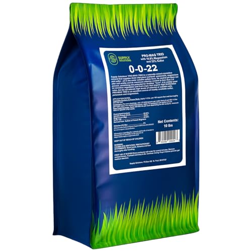 Supply Solutions | 0-0-22 Pro-Mag Trio - High Potassium, Magnesium & Sulfur Fertilizer for Lawns, Turf, Palm & Fruit Trees - Water-Soluble Plant Food for Stronger Growth & Higher Yields (10 Pound)
