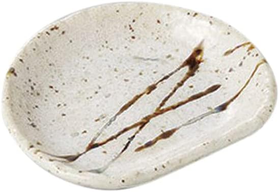 Set of 3 Small Dishes, American Rare Half Moon Small Dish, 4.1 x 3.7 x 0.7 inches (10.5 x 9.5 x 1.8 cm), Restaurant, Japanese Tableware, Restaurant, Commercial Use, Tableware