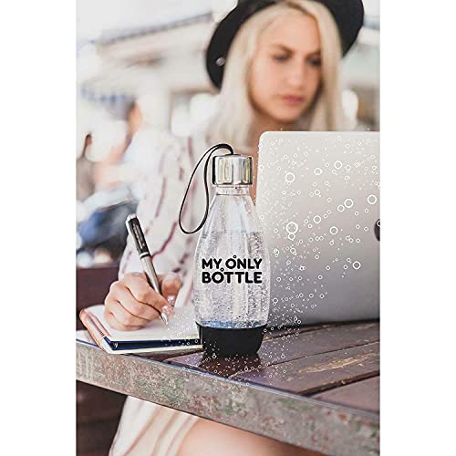 Miniatura 2 de Sodastream My Only Bottle, 500 Ml, Botella De Agua Reutilizable Para Gasificar, Multiusos, Resistente Rayos Uv, Apta Para Lavavajillas, Con Pulsera Para Llevar, Color Negro