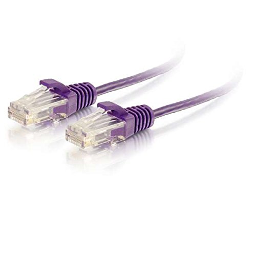C2G/Cables to Go 01181 Cat6 Snagless Unshielded (UTP) Slim Ethernet Network Patch Cable, Purple (3 Feet)