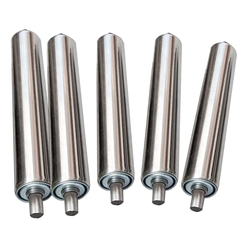 Stainless Steel Conveyor Rollers - 5pcs Replacement Rollers for DIY Projects & Industrial Use - (Dia 1'' to 2.36'')(L250MMxDia32MM)