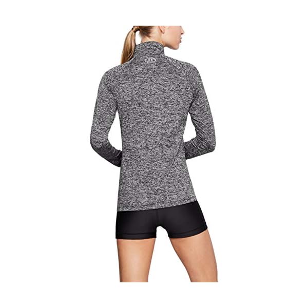 Under-Armour-Womens-Tech-Twist--Zip-Long-Sleeve-Pullover Under Armour Women's Tech Twist ½ Zip Long-Sleeve Pullover , Black (001)/Metallic Silver , Large