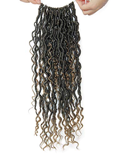New Goddess Locs Crochet Hair River Fauxs Locs 18Inch Pre Looped Synthetic Deep Curly Hairstyle Ombre Fauxlocs Crochet Braids Extensions 4Packs(1B/27, 18Inch) … #TOP5