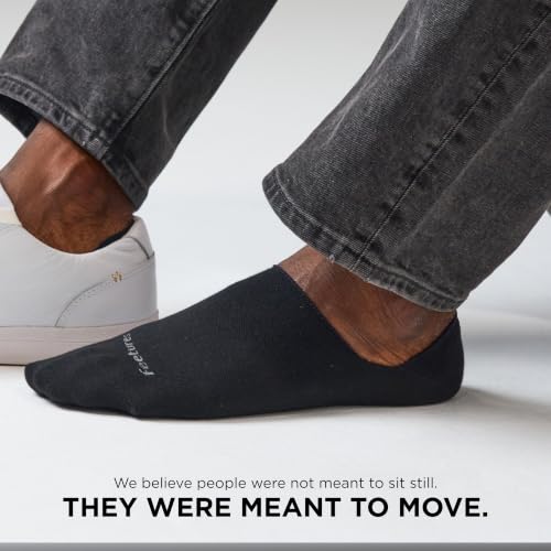 Image of Feetures Everyday Men's Ultra Light Invisble No Show Sock, Black, XL
