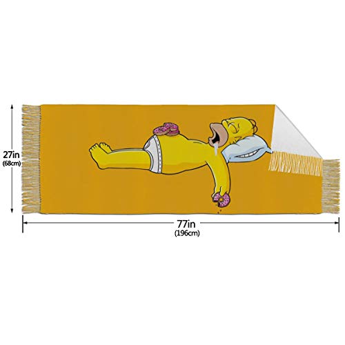 Simpsons ザ・シンプソンズ (1) カシミヤ マフラー 大判 フリンジ付き ラムズウール スカーフ ストール 上品 スカーフ ネックウォーマー 暖かく マフラー 厚手 ストール 男女兼用 ショール 秋冬 肩掛け 秋冬 プレゼント [並行輸入品]