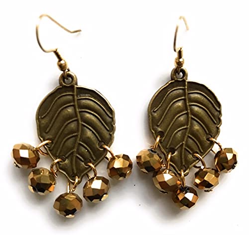 Nonas gold multicolour metal glass leaf design (B096MQB7KW) Amazon Price History, Amazon Price Tracker