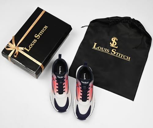 Image of LOUIS STITCH Men's Lightweight Athleisure Sport Shoes | Ultra Cushioned Sole | Casual Lace-Up Sneaker and Athleisure Wear | Perfect for Casual, Gym & Travel Wear | LS-AT-FS03