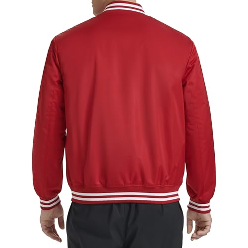 Champion Men's Logo Striped-Trim Varsity Jacket4