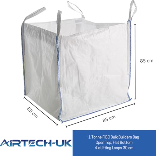 Airtech-UK New FIBC Bulk Bag Builders Garden Waste Heavy Duty Industrial polypropylene Material 1 Tonne TON Jumbo Bags Storage Sack Various Quantity (2) 2 Airtech-UK New FIBC Bulk Bag Builders Garden Waste Heavy Duty Industrial polypropylene Material 1 Tonne TON Jumbo Bags Storage Sack Various Quantity (2) - Image 2