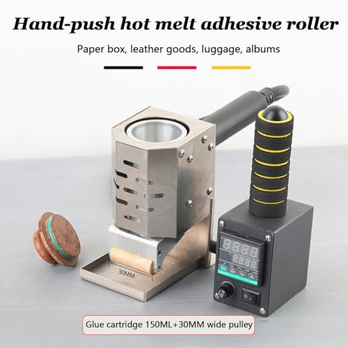 Dozownik kleju topliwego, komercyjna maszyna do klejenia rolek grzewczych do klejenia tkanin i skóry, pojemność 150 ml, wydajna powłoka wałkowa do kleju