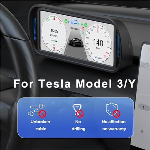 Panel de instrumentos LCD de 6,8 pulgadas con pantalla IPS a color para coche Tesla Model 3/Y 3