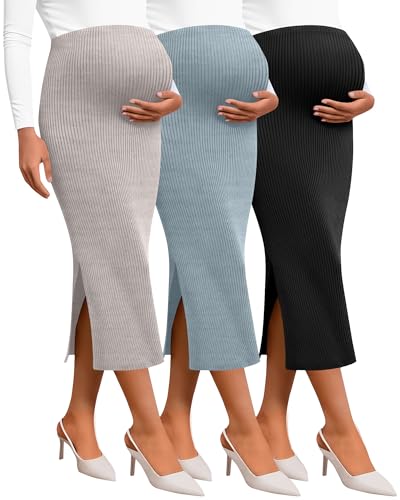 Jupe de maternité Neer en tricot stretch pour éviter la compression