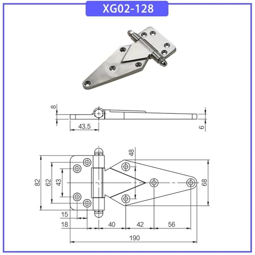 Heavy Duty Hinge XG02-128 charnière ultra résistante anti rouille