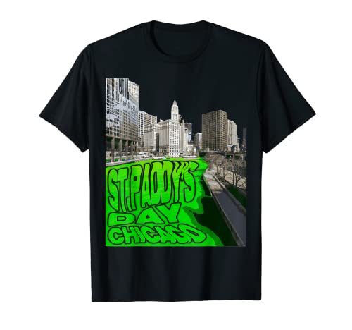 Chicago River Dyed Green Tradition St. Patricks Day Costume T-Shirt