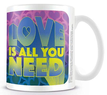 Image of Générique The Beatles MG25648 Lyrics by Lennon & McCartney 11 oz / 315 ml Ceramic Mug (Love is All You Need)