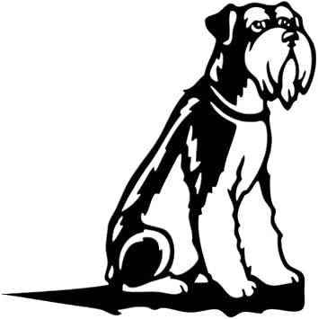 Metal Schnauzer Silhouette Art Decor Puppy Dog Cutout Rustic Outdoor Garden Tree Decor Housewarming Gift