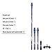 Archery Balance Bar Set Carbon Fibre Bow Stabilizer Kit 5/12/30 inch Rods with Rubber Ball and Counter Weights Suitable for Competition Training of Recurve and Compound Bow (Blue)
