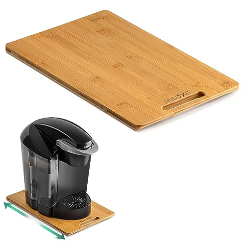 ANBOXIT Bamboo Appliance Slider, Sliding Tray for Coffee Maker