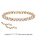 OUXi Tennis Bracelets for Women, Rose Gold Handmade Bracelets, Adjustable Sparkling Round Austrian Crystal Chain Bracelet, Wedding Anniversary Jewelry Gift for Women