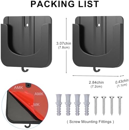 2Pack Self-Adhesive Wall Mount Holder Fits for Tapo Indoor Security Camera C100/C101/C110/C111/Kasa Smart Security Camera EC60/KC400/KC100/KC105, No Drill Wall Mount Bracket Fits TP Link Camera — view 6