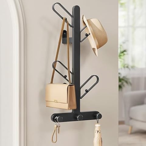 SONGMICS HOME Wall-Mounted Coat Rack with Hooks Cover