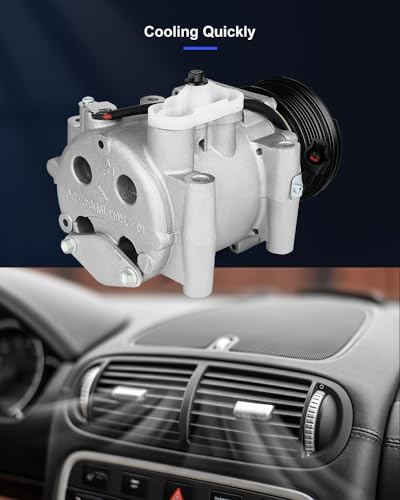 Image of ECCPP AC Compressor for Lincoln LS for Ford Thunderbird 3.9L 2000-2006 | for Jaguar S-Type 4.0L 4.2L 2000-2008 Fast Cooling AC Compressor with Clutch