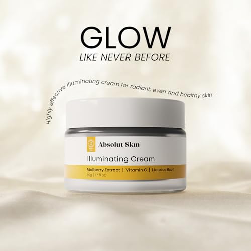 Absolut Skin AbsolutSkin Illuminating Cream – Skin Brightening Moisturizer with Vitamin C, Mulberry & Licorice Extract – Hydrates & Evens Tone – 50ml