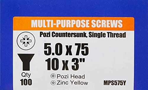 ForgeFix Multi-Purpose Single Thread Screws | 5.0 x 75mm | Zinc Yellow Passivated | Box 100 3 ForgeFix Multi-Purpose Single Thread Screws | 5.0 x 75mm | Zinc Yellow Passivated | Box 100 - Image 3