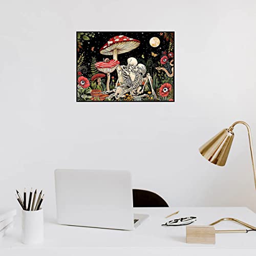 Trippy Mushroom Stamped Cross Stitch Kits - Flower Counted Cross Stitch Kits For Beginners Adults Needlepoint Cross-Stitch Patterns Dimensions Needlecrafts Embroidery Kits Arts And Crafts #TOP1