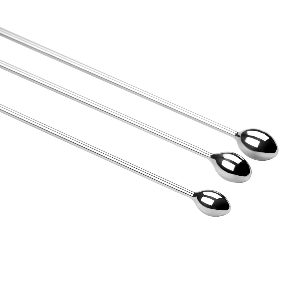 Set Uretrale in Acciaio Inox, Dilatatori Metallici, Plug Penieno per Stimolazione Uretrale, Massaggio Prostatico e Piacere Maschile, Masturbazione Maschile, Giocattoli Sessuali Uomini (Ø:1+1.1+1.2cm)