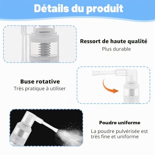 cersaty 2 Pulvérisateurs à Poussière Pailletés, 50 ml avec 2 Entonnoirs – vue 3