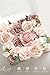 Ling's moment Fake Flowers Box, Faux Artificial Greenery Stems Foam Roses Gardenia Silk Sweat Pea Fabic Flower for Centerpieces Bouquet Wedding Vase Decorations, Dusty Rose & Cream, Grand Combo