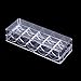 TEHAUX Lightweight Poker Chip Storage Box Acrylic Chip Rack Square Storage Bins Lids for Game