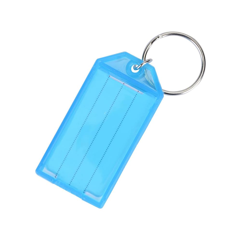 Bigteddy Randomly 20Pcs Extra Large Plastic Key Ring Id Tags Name Label Key Fob Tag Various Colour