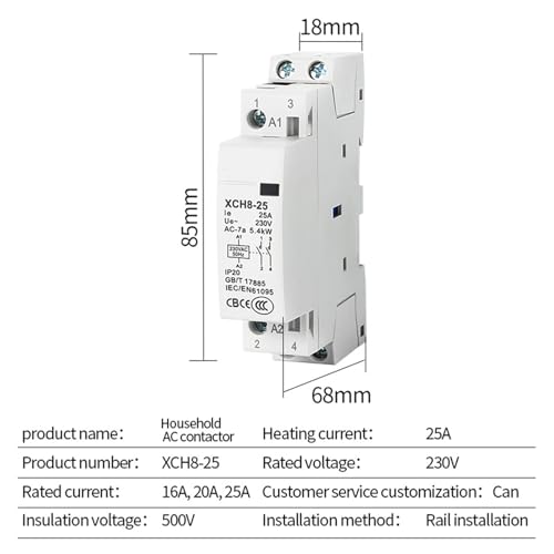 Contacteur modulaire 220V idéal pour sécuriser vos circuits électriques 20A - 3