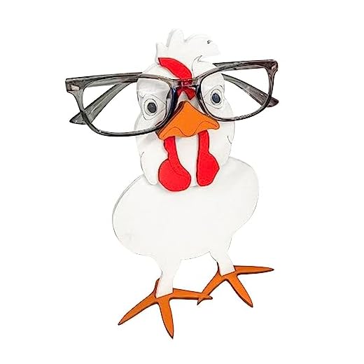 Suporte para óculos de animais | Óculos de galo de madeira suporte feito à mão - Suporte decorativo para óculos de animal para estudo, mesa de escritório, mesa de cabeceira, loja de óculos Aitong