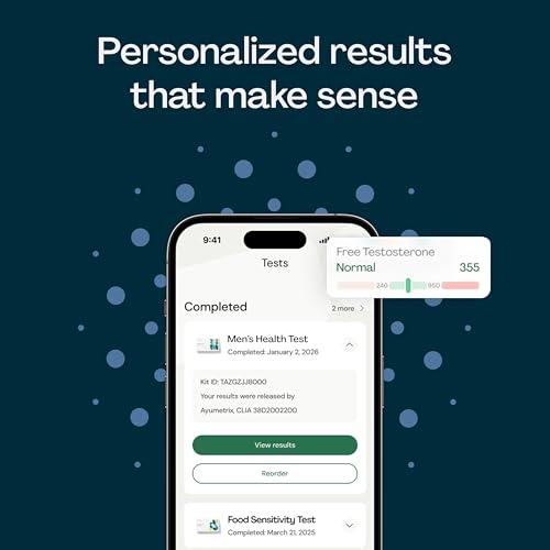 Image of Everlywell At-Home Men's Health Test Collection Kit, Measures 4 Key Hormones in Men for Accurate Results from a CLIA-Certified Lab Within Days, Ages 18 Plus