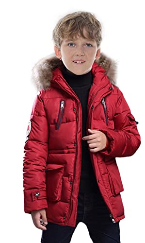 Poywuo Kinder Jungen Wintermantel Winterjacke Warme Verdickt Kinderjacke Winter Mantel Parka Übergangsjacke Polyestergefütterte Cover
